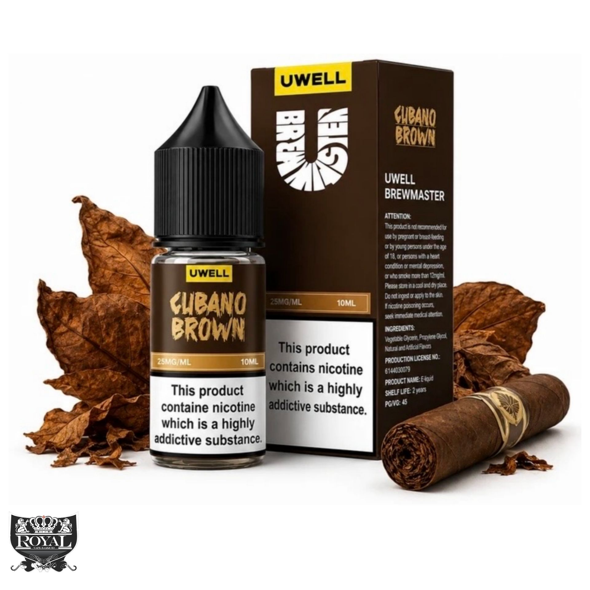 سالت یوول تنباکو خامه | UWELL CUBANO BROWN
